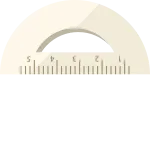 Protractor Style Ruler SVG Icon